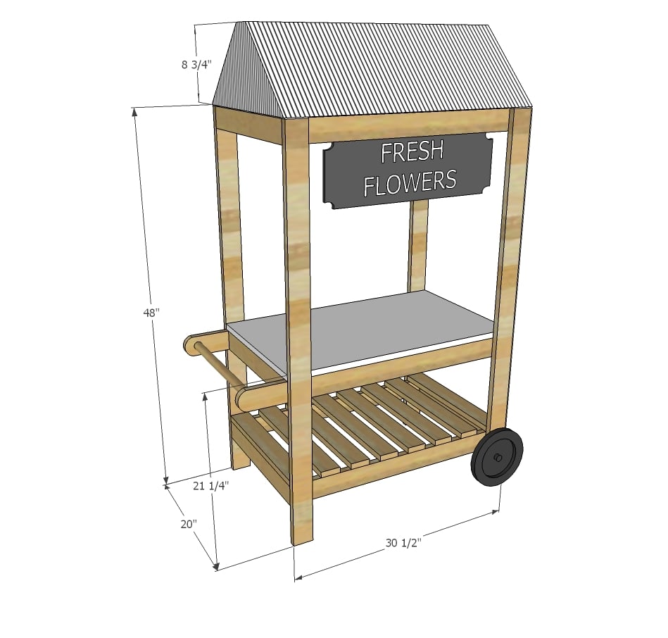 Ana White Vendor Cart Pretend Play Toy - DIY Projects